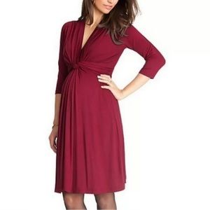 Seraphine dark red dress size 4 maternity. Kate Middleton’s favorite maternity